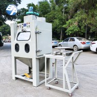 台车转盘湿式喷砂机 