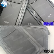 手机后盖去毛刺喷砂效果 
