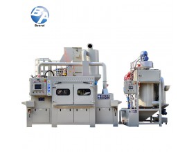 输送式自动喷砂机+湿式集尘机 